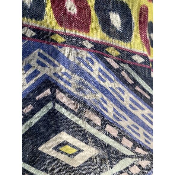 Suno Size Small Tribal Print Artsy Romper Halter Linen Resort Travel Boho FLAWED - Picture 7 of 12